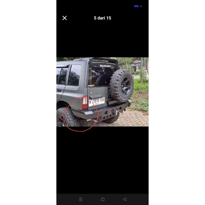 bemper depan dan belakang vitara escudo sidekick