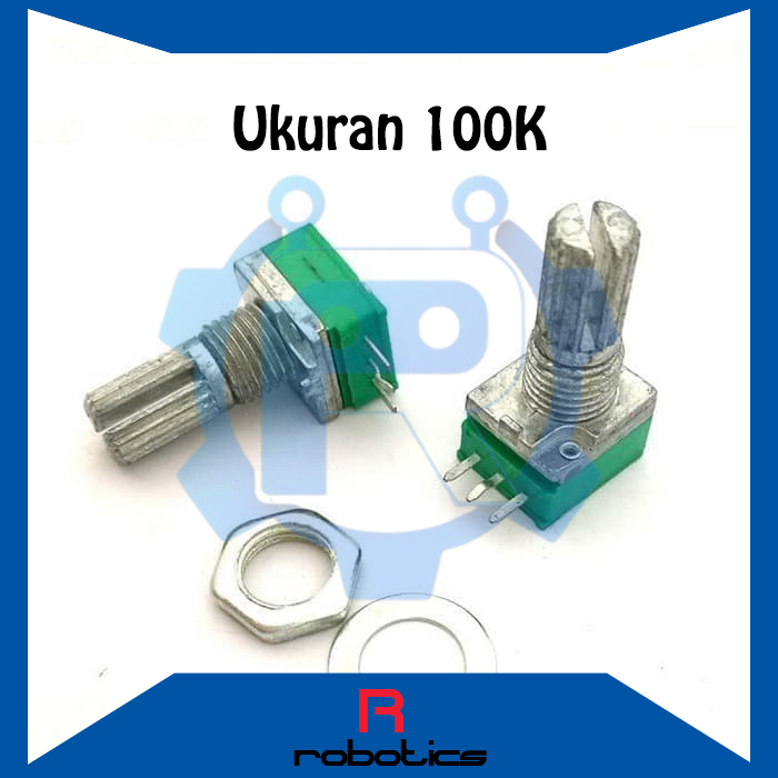 Sealed Potensiometer 100 Kilo Ohm MONO 100K Potensio Hijau 097 RK097