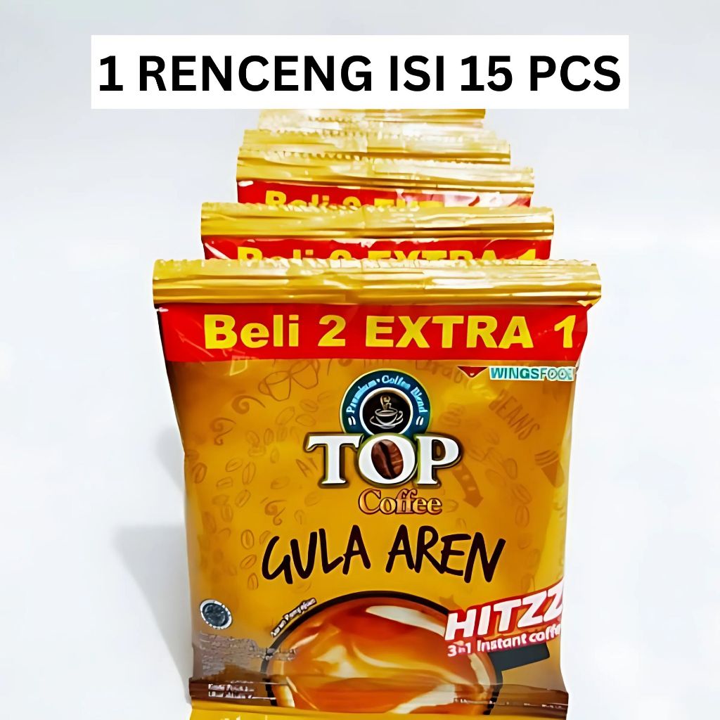 

(1 RENCENG ISI 15 PCS) Kopi Top Gula Aren Renceng 22 Gram Top Gula Aren Hits Wingsfood Rencengan Ecer Isi 15 Pcs Kopi Top Gula Aren