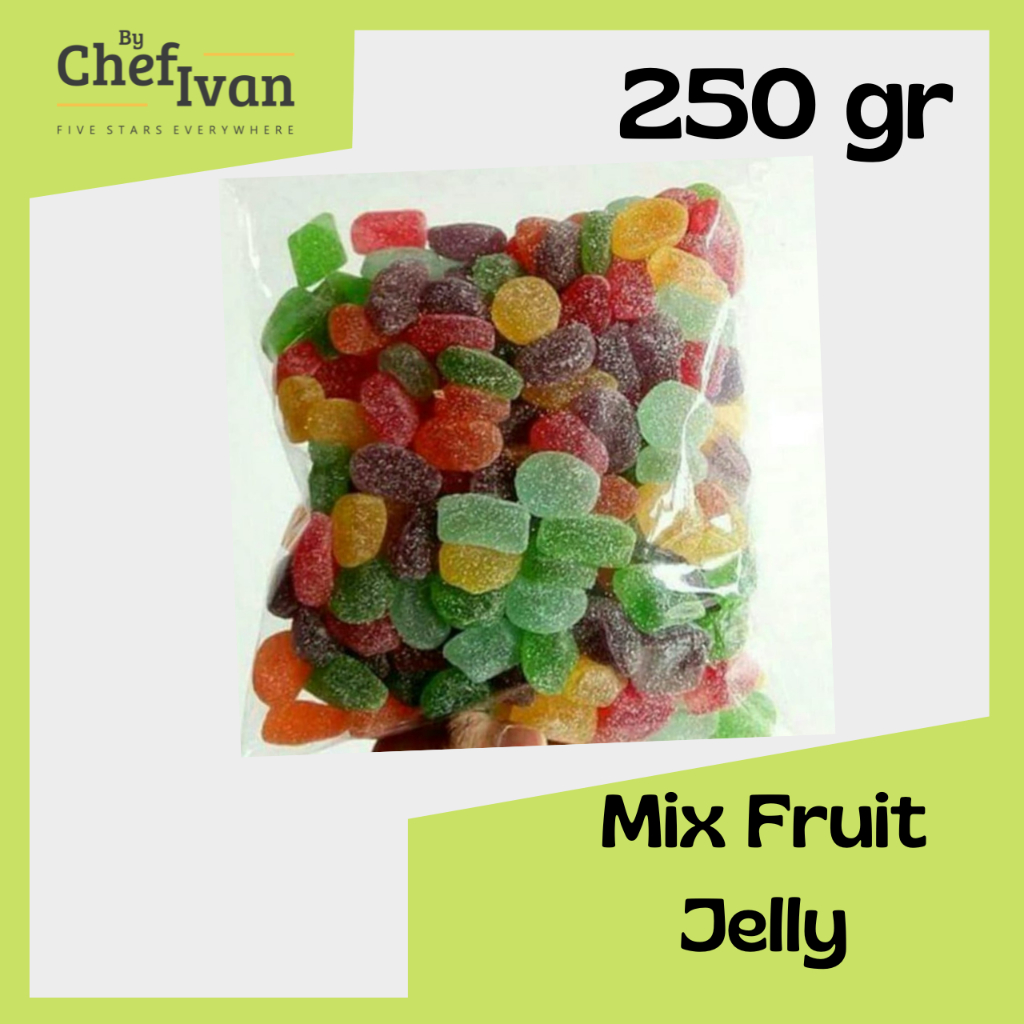 

Snack Kiloan Cemilan Jajanan Jajan Kiloan PERMEN JELLY Mix Fruit Jelly