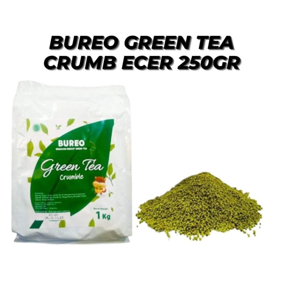 

BUREO GREENTEA CRUMB ECER 250GR,REMAHAN BISCUIT TANPA CREAM U/ TOPPING
