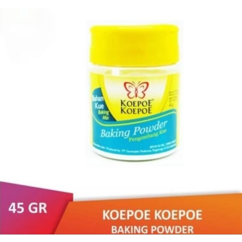 

baking powder bubuk pengembang kue koepoe koepoe kupu kupu 45 gr bahan pembuat kue
