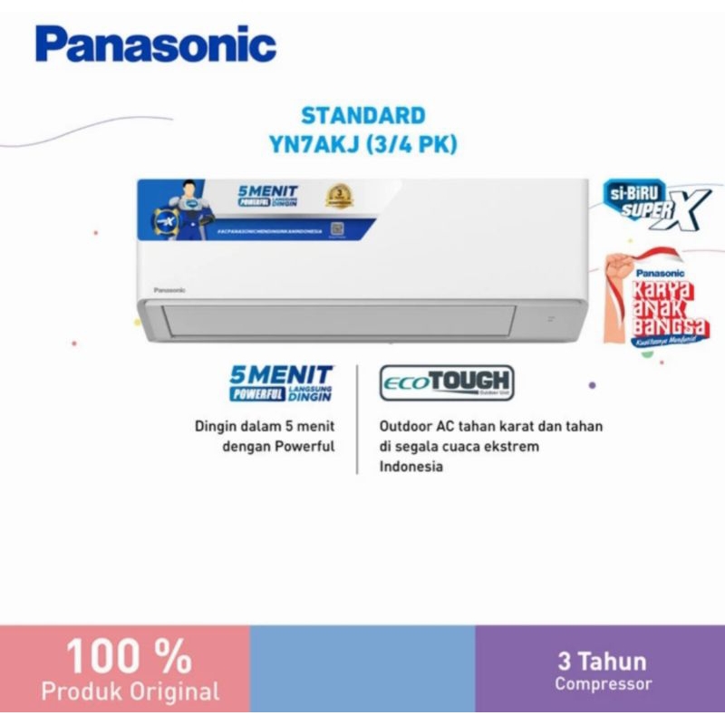 AC PANASONIC CS-YN7AKJ 3/4 PK SPLIT STANDART PANASONIC 3/4PK YN7AKJ AC 3/4 PK PANASONIC