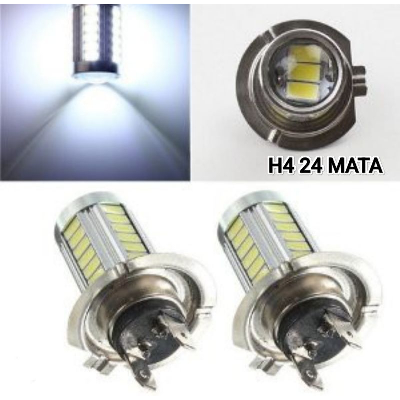 LAMPU DEPAN H4 LED NYALA PUTIH