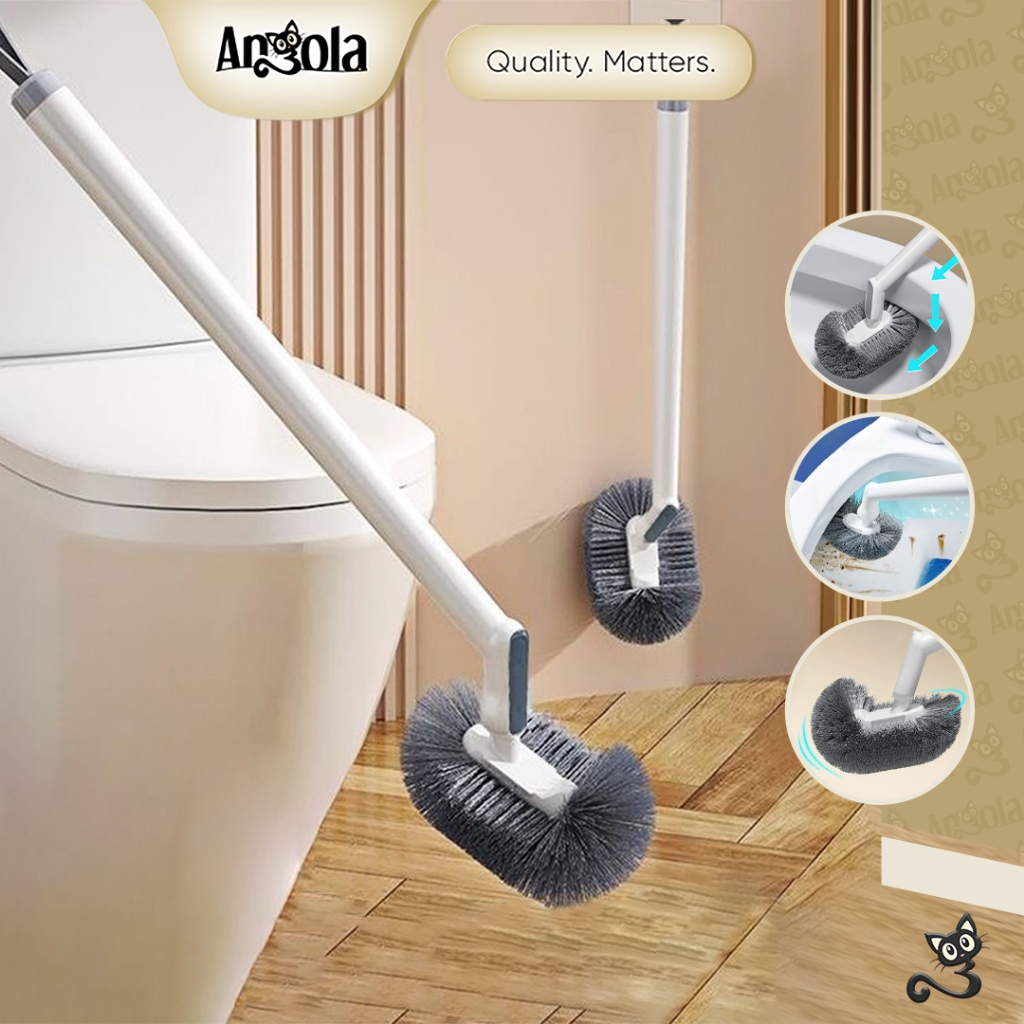 ANGOLA Sikat Pembersih Toilet D85 Toilet Brush / Alat Pembersih Kamar Mandi / Sikat WC Duduk/Jongkok