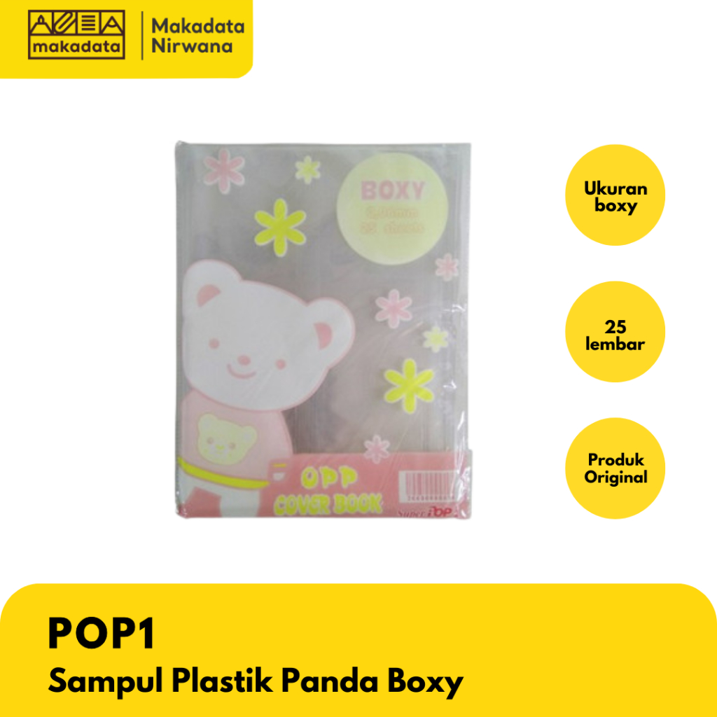 

POP 1 SAMPUL PANDA PLASTIK BENING BUKU TULIS BOXY OPP MURAH