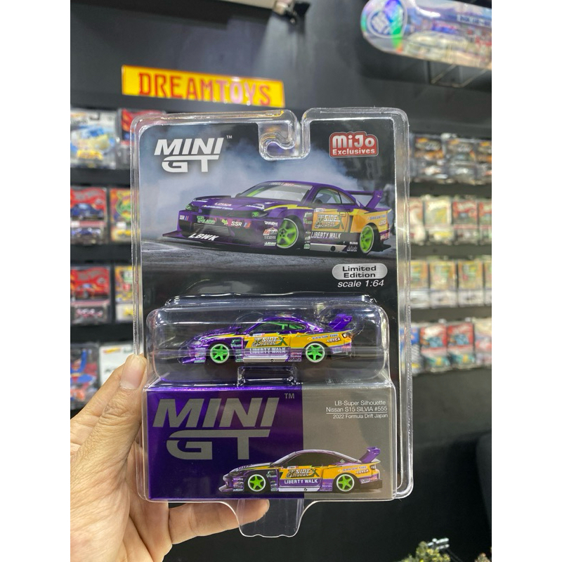 Mini GT Nissan S15 Silvia Formula Drift Japan Ungu Blister