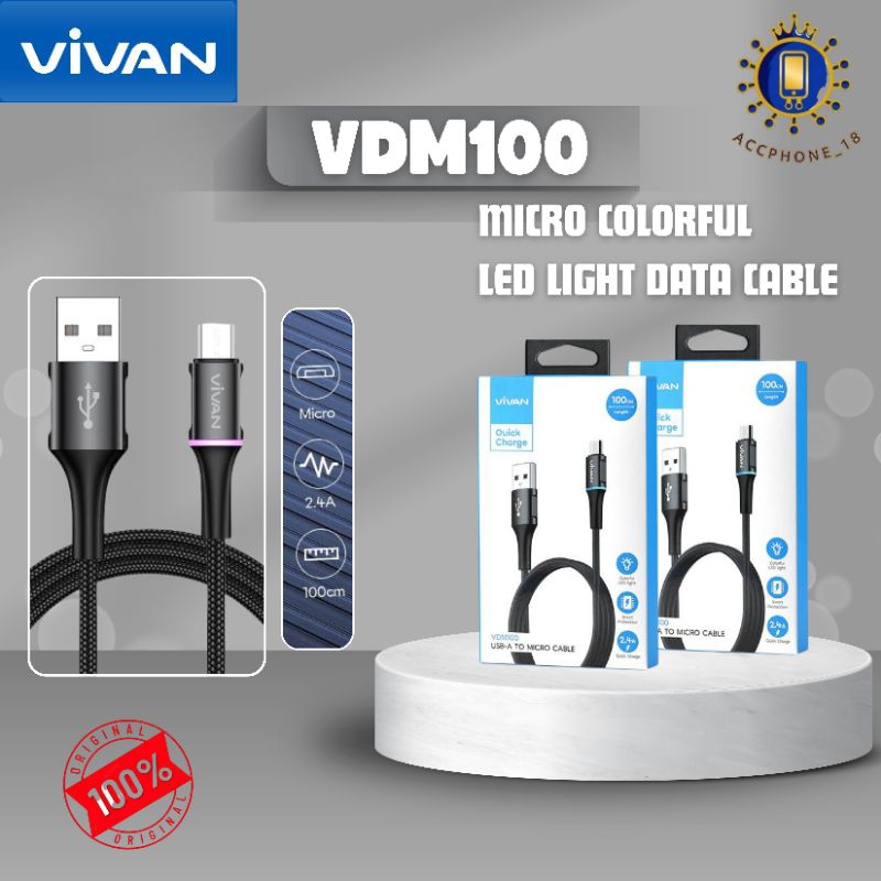 VIVAN VDM100 2.4A MICRO USB kabel data