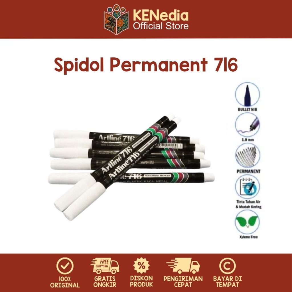 

( Eceran / Pcs ) Spidol Artline Kecil Permanen Marker Ek-716