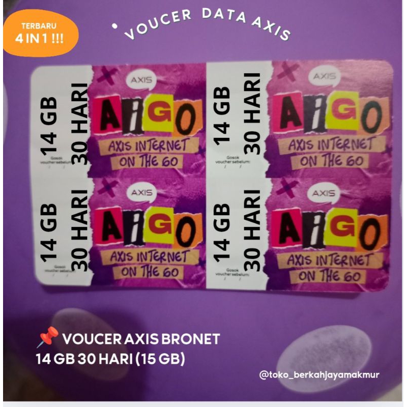 VOUCER DATA AXIS 14GB 28 HARI (20 GB)