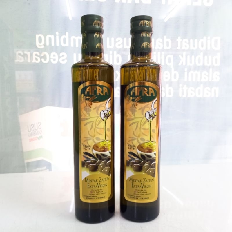

Minyak Zaitun Exstra Virgin Afra 500ml - Exstra Virgin Olive Oil Afra 500ml