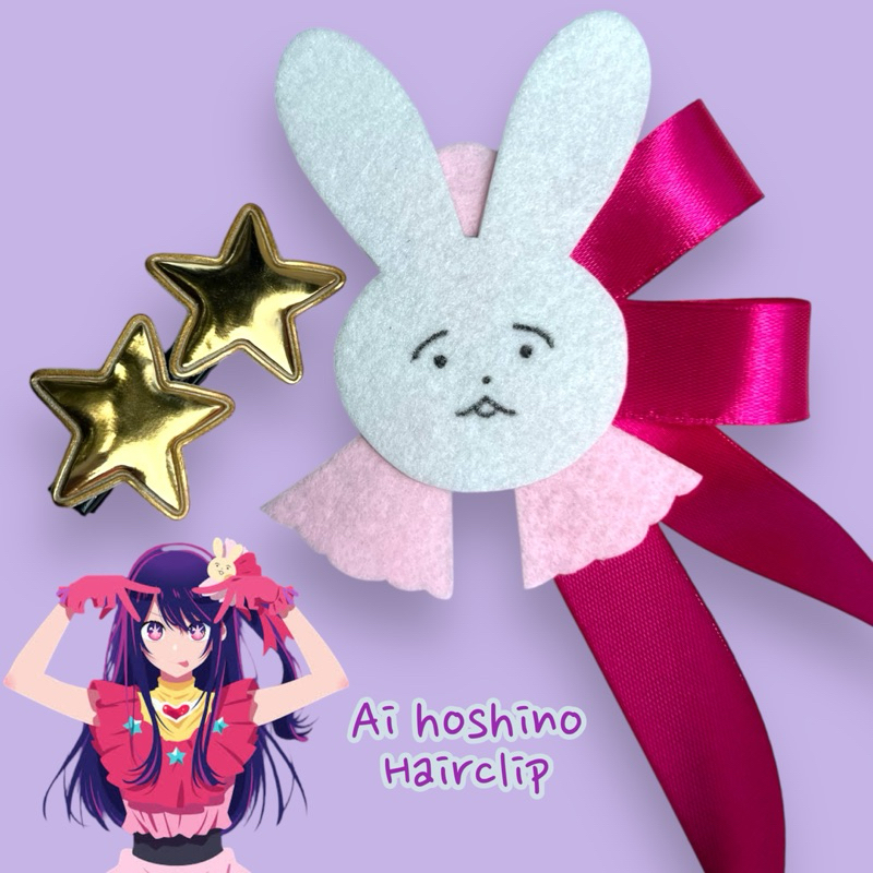 Jepit Ai Hoshino - Oshi no Ko Ai Hairclip Cosplay