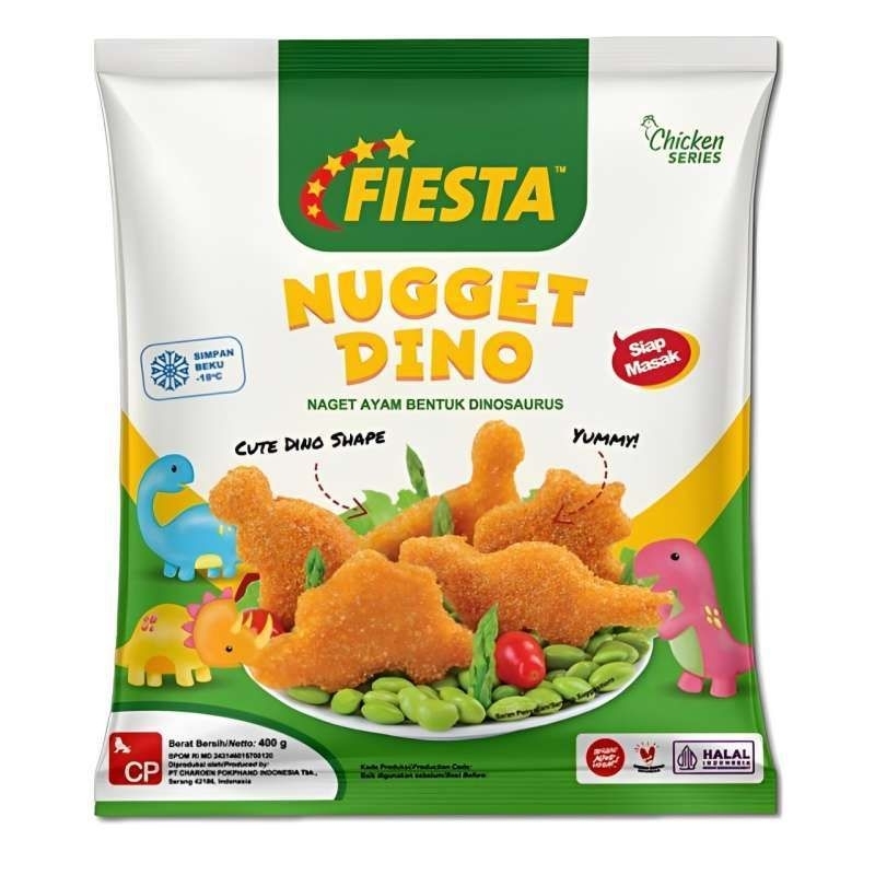 

Fiesta Nugget Dino / Naget Ayam Bentuk Dinosaurus / Chicken Nugget Dino | Berat Bersih 400gr