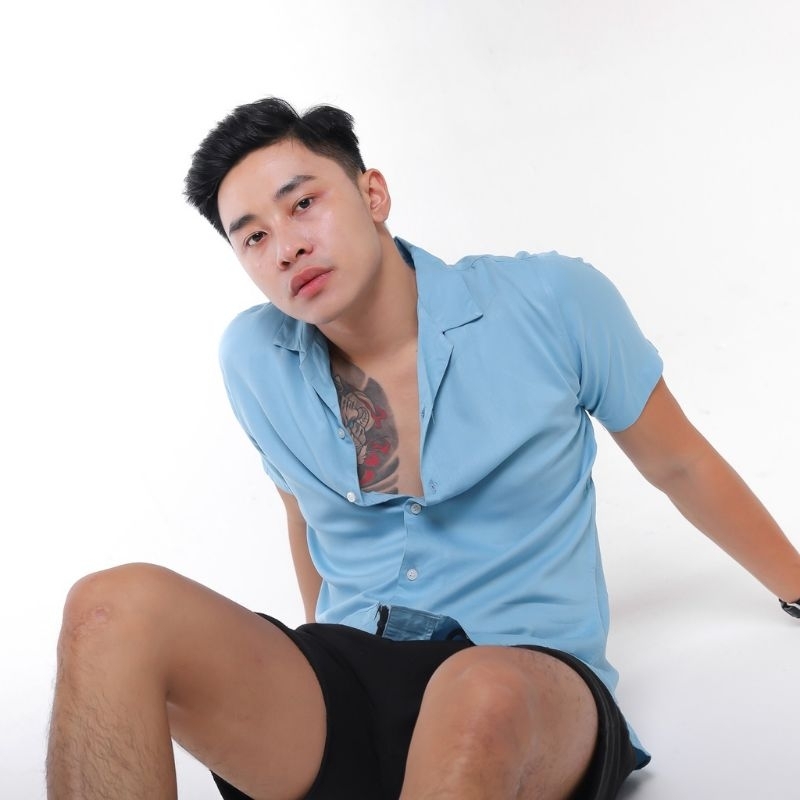 Kemeja Pria Premium Seri blue ice