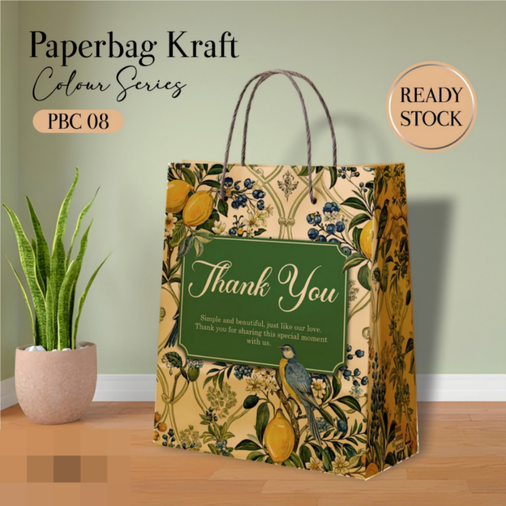 

PAPER BAG POLOS DAN MOTIF PBC KRAFT READY STOCK - TAS SOUVENIR KADO / ULTAH - PAPER BAG KRAFT MURAH