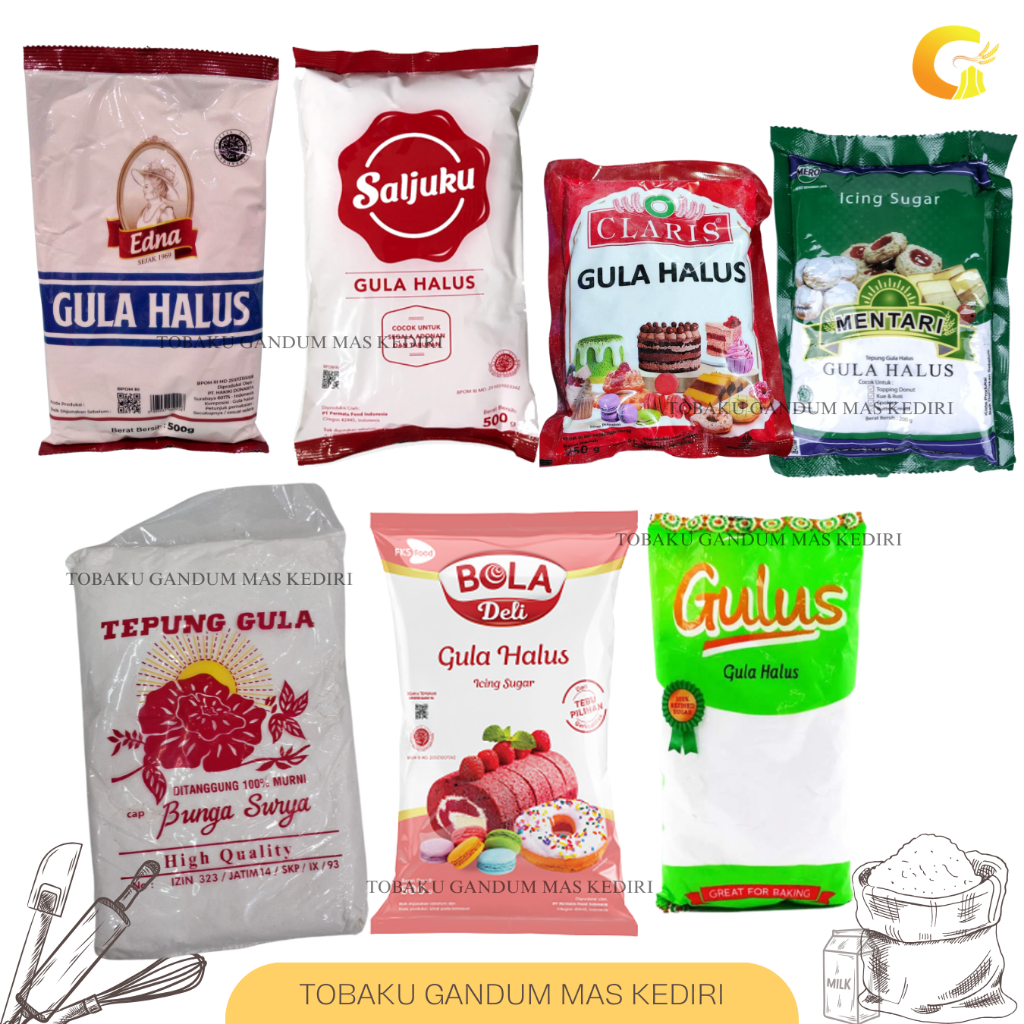 

Gula Halus Tepung Gula Halus Gulus Bola Deli Saljuku Edna Claris Bunga Surya Mentari