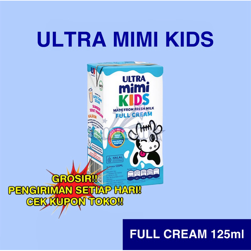 

Susu Anak Ultra Mimi Kids Full Cream 125ml – Tinggi Kalsium & Vitamin, Rasa Enak! (Kemasan Satuan)