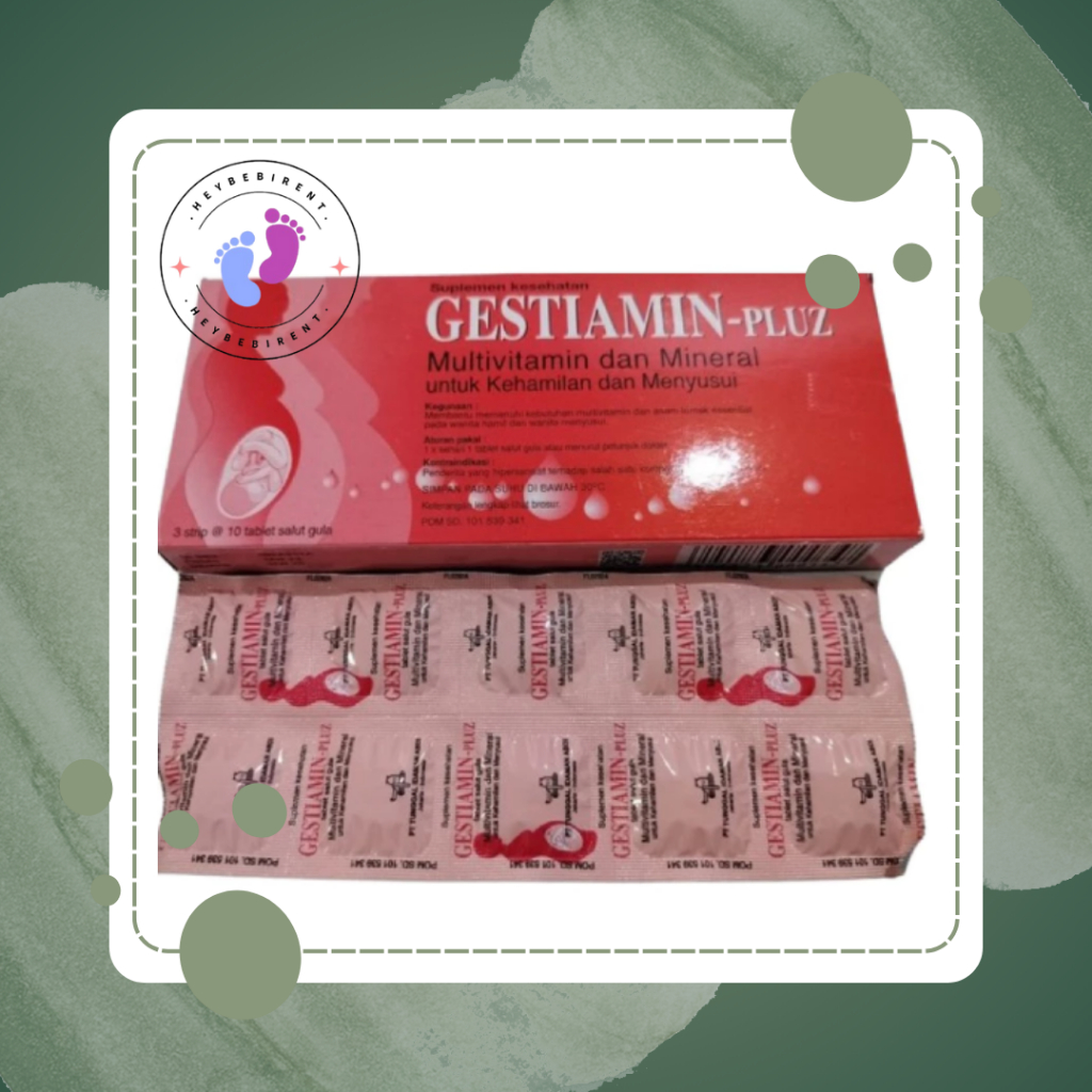 *PROMO BULAN INI* Gestiamin Plus Vitamin Untuk Ibu Hamil  dan Menyusui (Jual Strip)