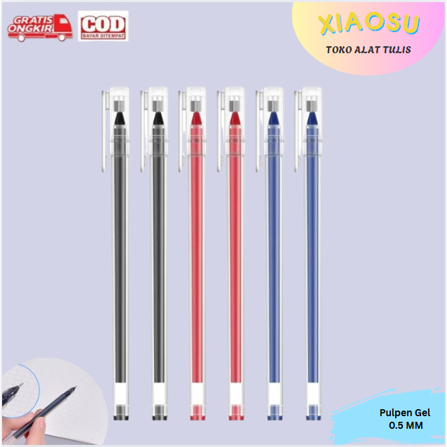 

BISA COD 1 PCS Pulpen Gel Hitam 0.5 mm Pulpen Gel 3 Warna Pulpen Murah Pulpen Lucu Alat Tulis Sekolah stationery