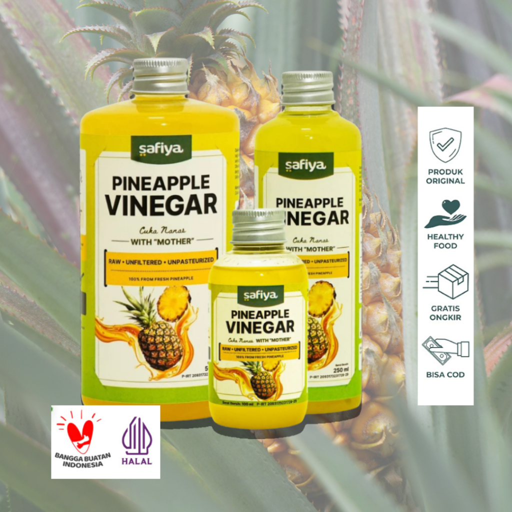 

Cuka Nanas Safiya 500 ML With Mother Pineapple Vinegar 100% Original