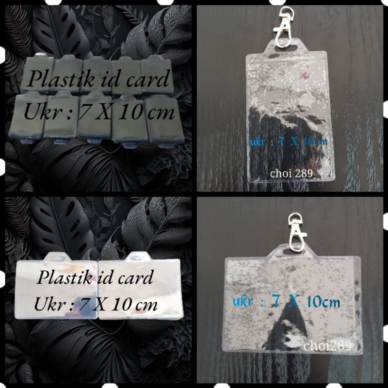 

plastik id card , plastik nema card ,plastik panitia, ukr 7 X 10cm ( isi 100pcs )