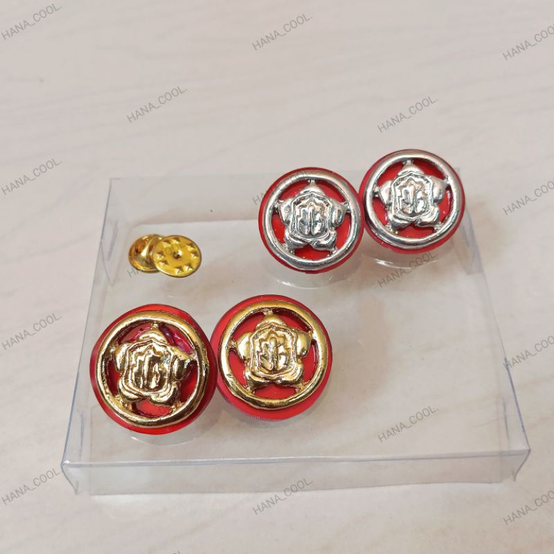 pin kerah baju satpam emas akrilic