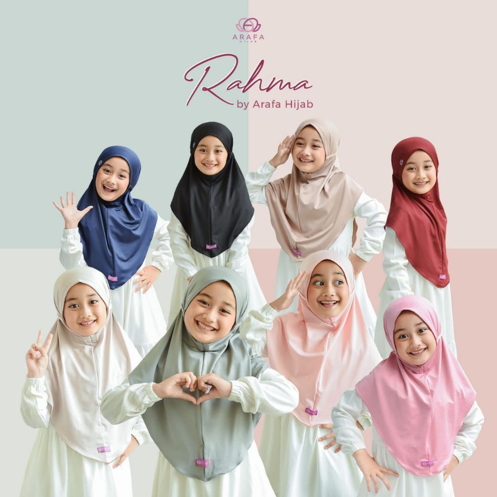 Arafa Hijab - Rahma Khimar Kids Hijab Instan Anak Kerudung Tali