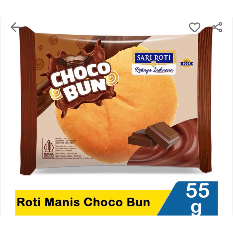 

sari roti choco bun 55g murah