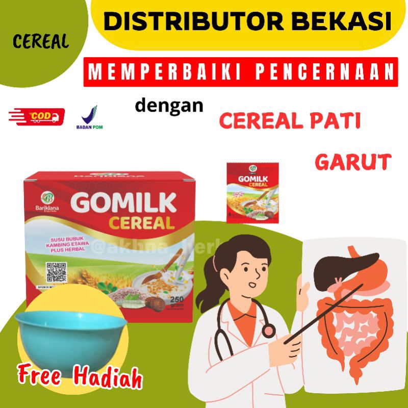 

[BISA COD + GARANSI] GOMILK SEREAL ISI 10 SACHET PENCERNAAN AMAN & PERUT KENYANG