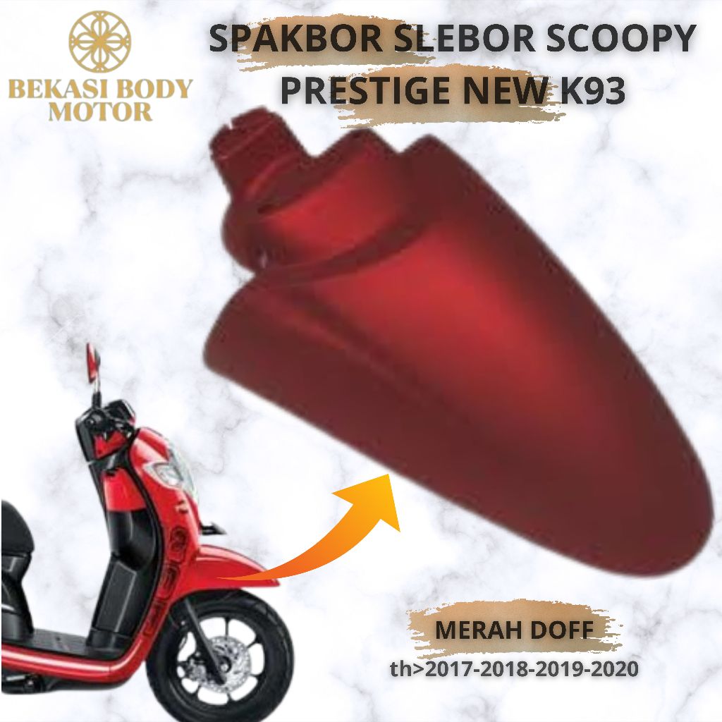 spakbor depan scoopy esp new k93 2017 2018 2019 merah doff non original