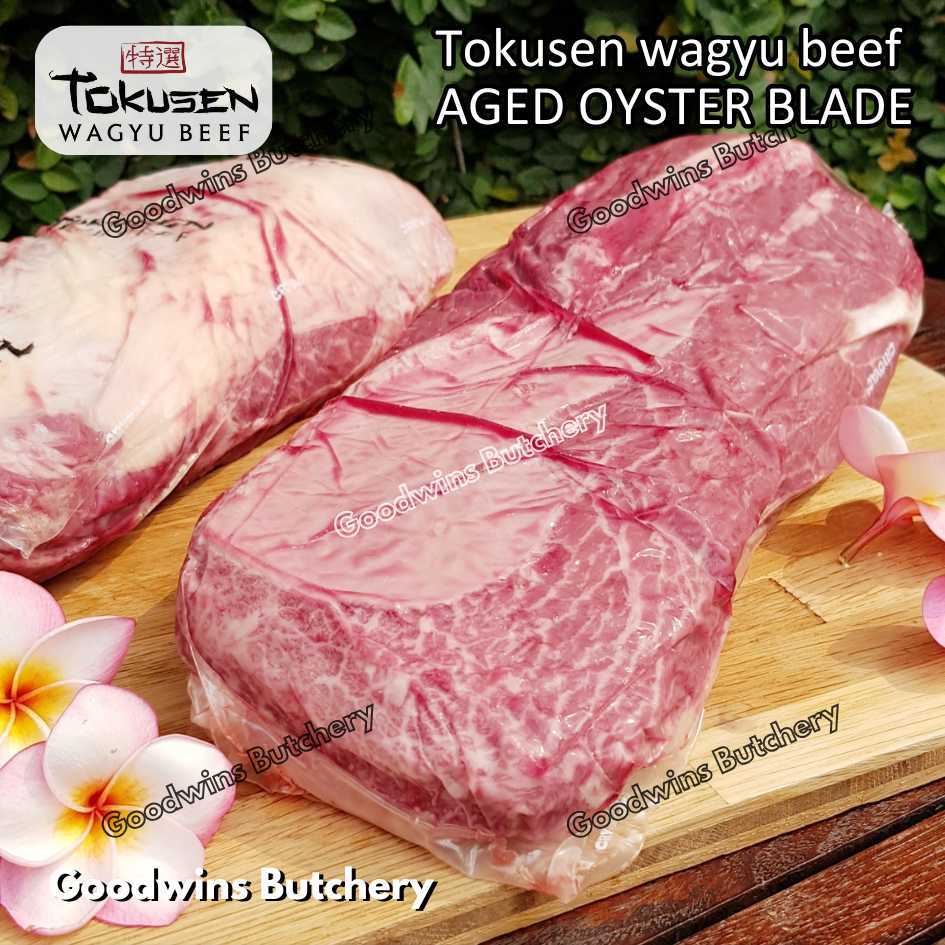 

Wagyu beef Tokusen OYSTER BLADE marbling MBS-5 aged chilled/frozen daging sapi sampil WHOLE CUTS