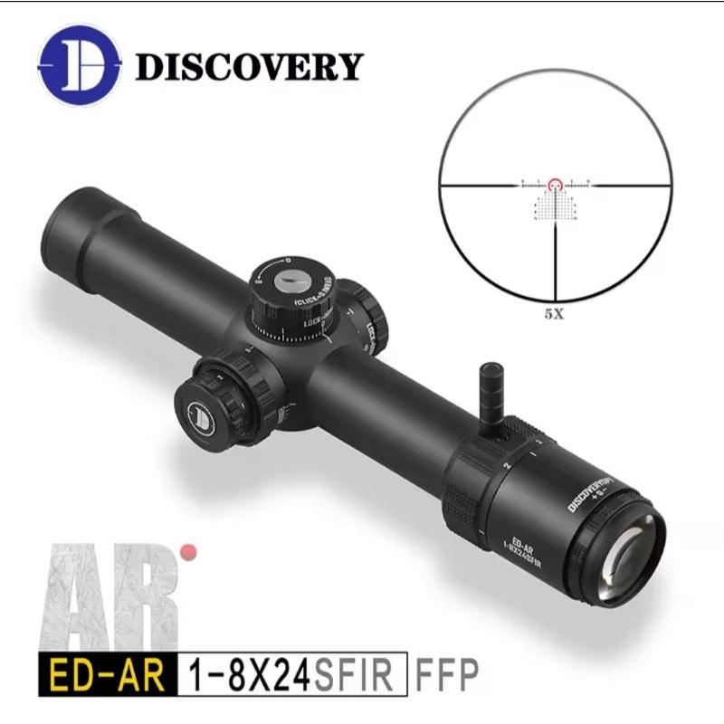 Teleskop Discovery ED AR 1-8x24 SFIR FFP Scope Buntung Discoveryopt IR FFP