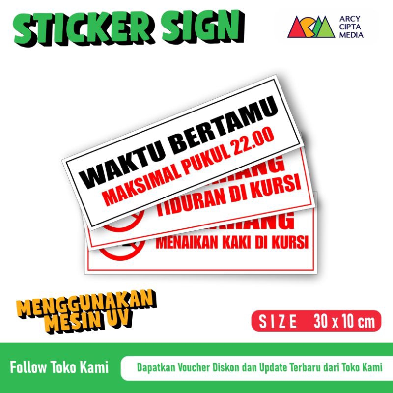 

Stiker kost jam berkunjung