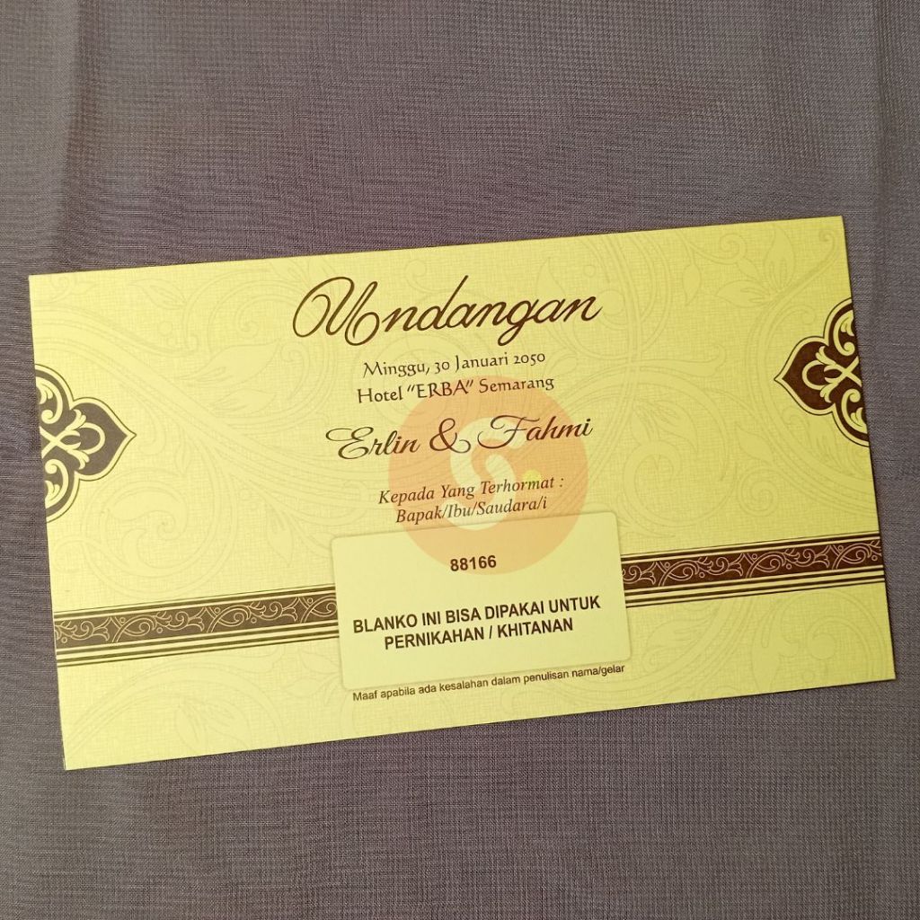 Undangan Pernikahan Rustic Coklat 2619