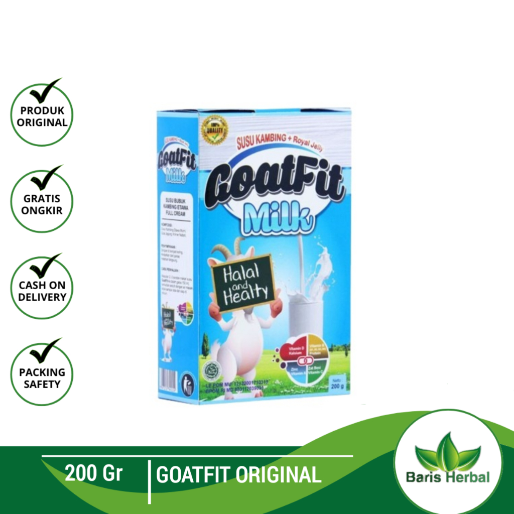

Susu Kambing Etawa Goatfit Milk Rasa Original | Goat Fit Original Per Bos 200 gr