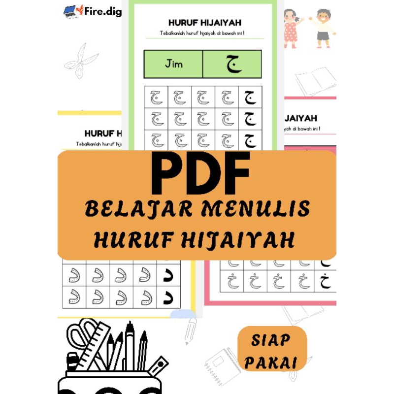 [PDF SIAP PRINT] LEMBAR BELAJAR MENULIS HURUF HIJAIYAH UNTUK ANAK-ANAK