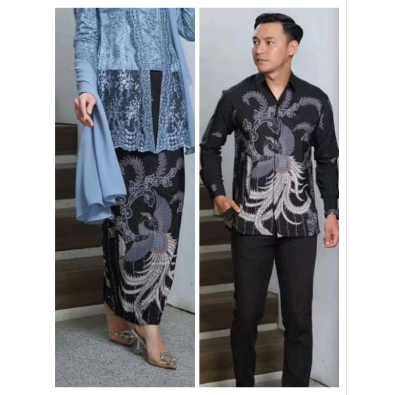 KEMEJA BATIK DAN ROK SPAN BATIK KEMEJA BATIK PREMIUM COUPLE ROK SPAN