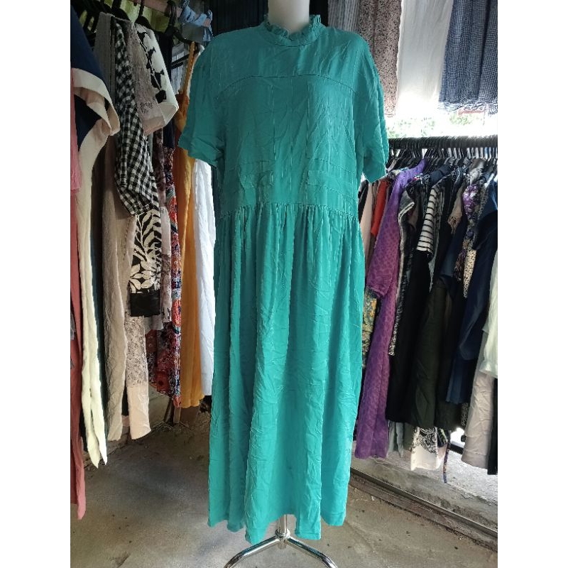 Dress Korea Biru Tosca