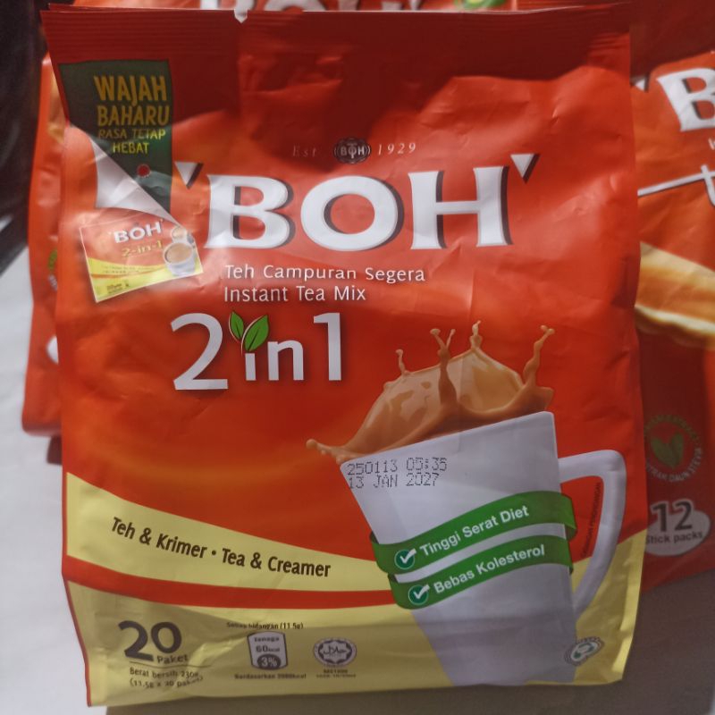 

BOH Instant Tea Mix 2in1 Varian Tea & Creamer (20 Stick).