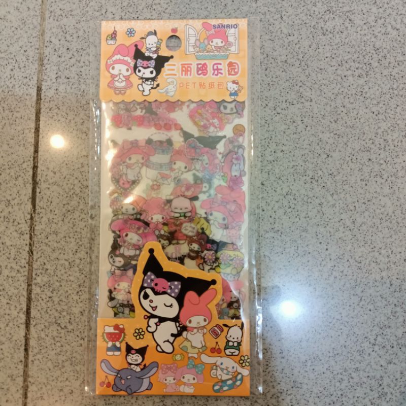 

Hiasan sticker stiker Sanrio my melody pompompurine kuromi cinnamoroll isi 4 lembar