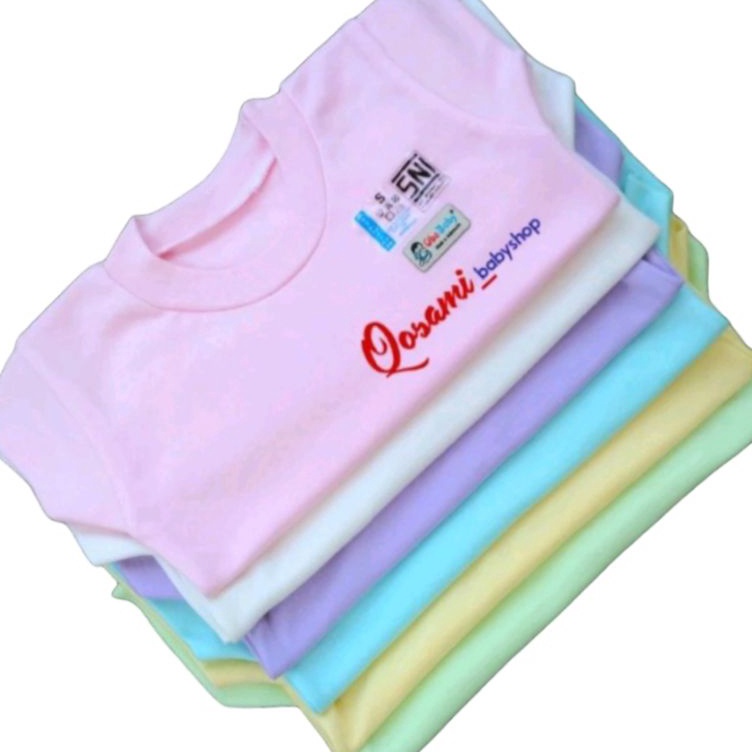 KODE F96U One Baby 3 Pcs Kaos Polos Oblong Pendek Bayi Uk S M L XL Sni