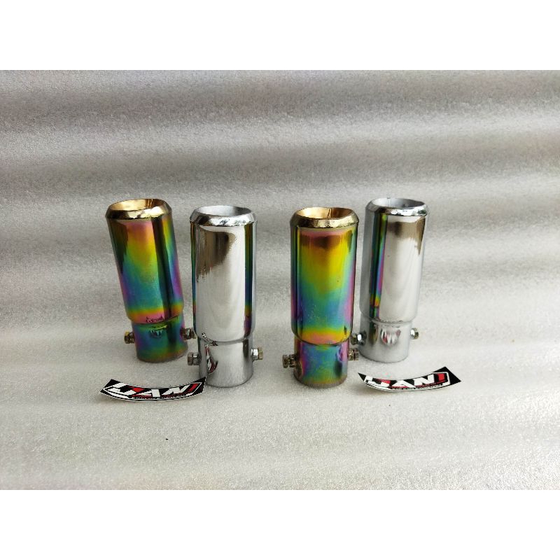 Knalpot Srigala Mobil Bensin Chrome / Pelangi Sistem Baut Carry Granmax Tayo Futura APV T120SS