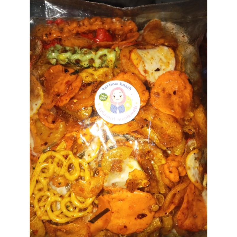 

SEBLAK MIX 1 KG CAMPUR PEDAS DAUN JERUK DENGAN CABAI ASLI GURIH MANTAP