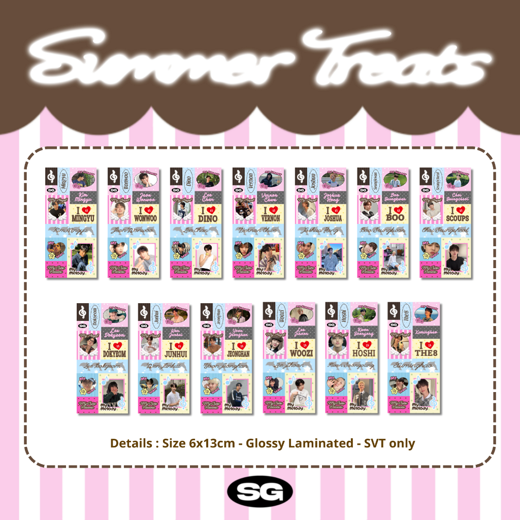 

[SG.LAB] MY SUMMER STICKER SHEET | KPOP STICKER | STICKER SEVENTEEN