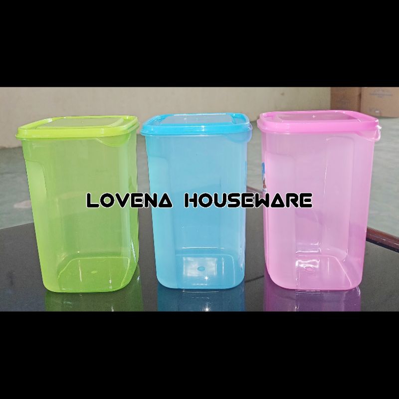 Toples Segi 1000ml / Toples Kotak Plastik