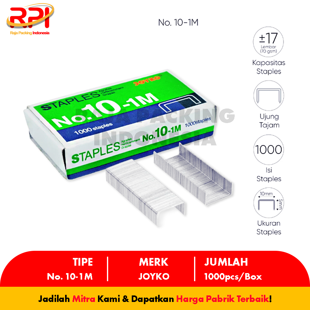 

Isi Staples Kecil No.10-1M / Necis / Isi Hekter JOYKO RAJA PACKING INDONESIA