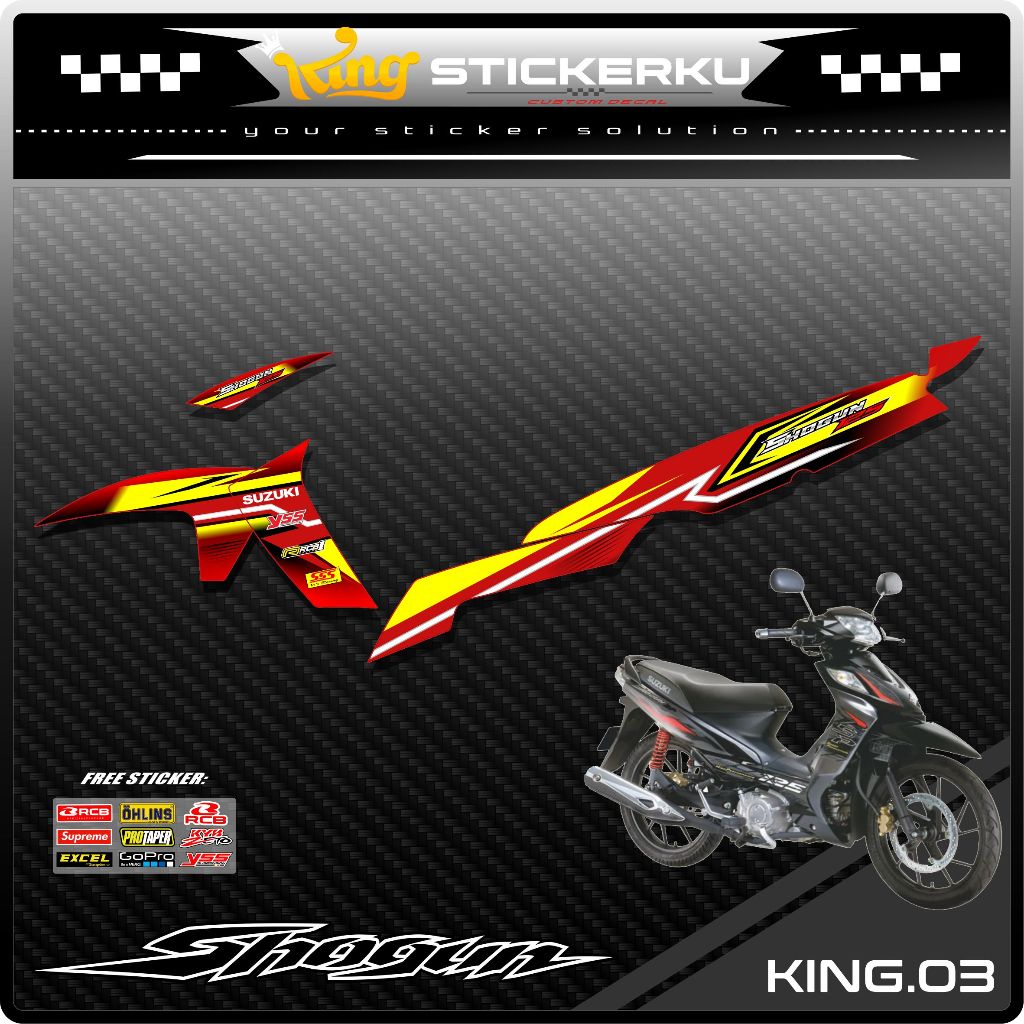 Stiker Striping Shogun SP 125 Robot Sticker Variasi Suzuki Shogun SP 125 Motif Grafis . KS.03