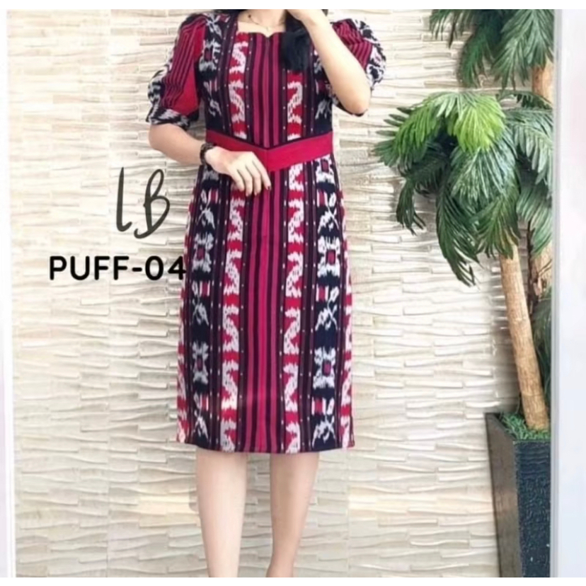 Baju dress tenun pesta gaun tenun etnik tenuk tenun