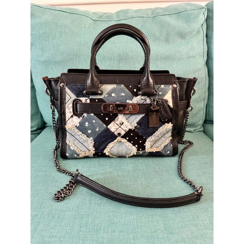 Co*c* sw**ger denim patchwork sling bag preloved (nett, no nego)
