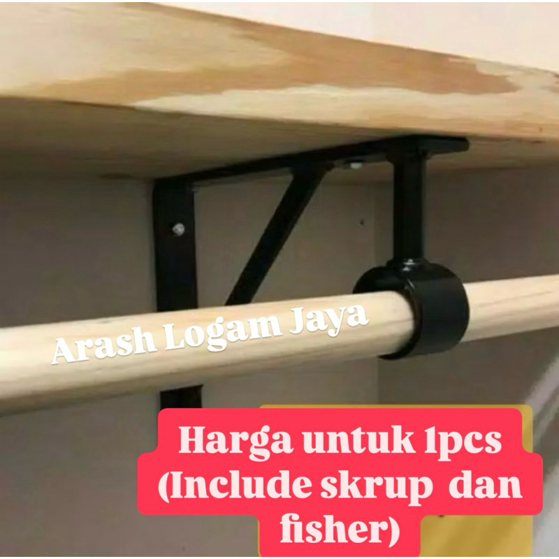 besi siku gantungan baju/Rak Besi Siku Ambalan Penyangga Penyimpanan Baju Gatungan